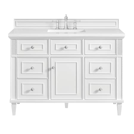 James Martin Vanities 48'' Single Vanity, Bright White 424-V48-M-BW